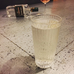 An image of the Silver Fiz cocktail submitted by Toby that contains Old Tom Gin, Egg, Lemon, Sugar and Soda Water