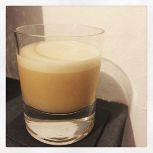 An image of the Smoke & Mirrors cocktail submitted by Toby that contains Mezcal, Olorosso Sherry, Rothman & Winter Orchard Apricot, Punt e Mes and The Bitter Truth Jerry Thomas' Own Decanter Bitter