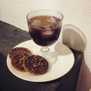An image of the The Coffee Cocktail cocktail submitted by Toby that contains Cognac, LBV Port, Egg, Caster Sugar and Nutmeg