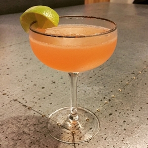 An image of the Tijuana Lady cocktail submitted by Toby that contains Tequila, Licor 43, Lime, Angostura Bitters and Lime