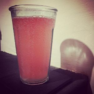 An Instagram of Violet Fizz cocktail