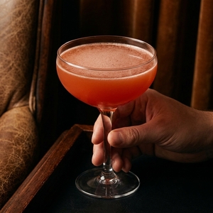 An image of the Vita-Vitah cocktail submitted by Toby that contains Orange, Lemon, Aperol, Licor 43 and London Dry Gin