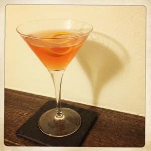 An image of the Wellington cocktail submitted by Toby that contains London Dry Gin, Swedish Flaggpunsch, Cherry Brandy and Lime